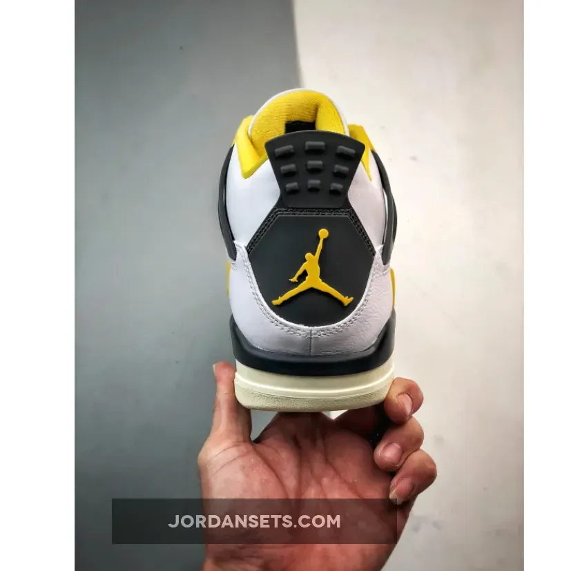 Air Jordan 4 White/Coconut Milk-Vivid Sulfur in Air Jordan 4 White/Coconut Milk-Vivid Sulfur in