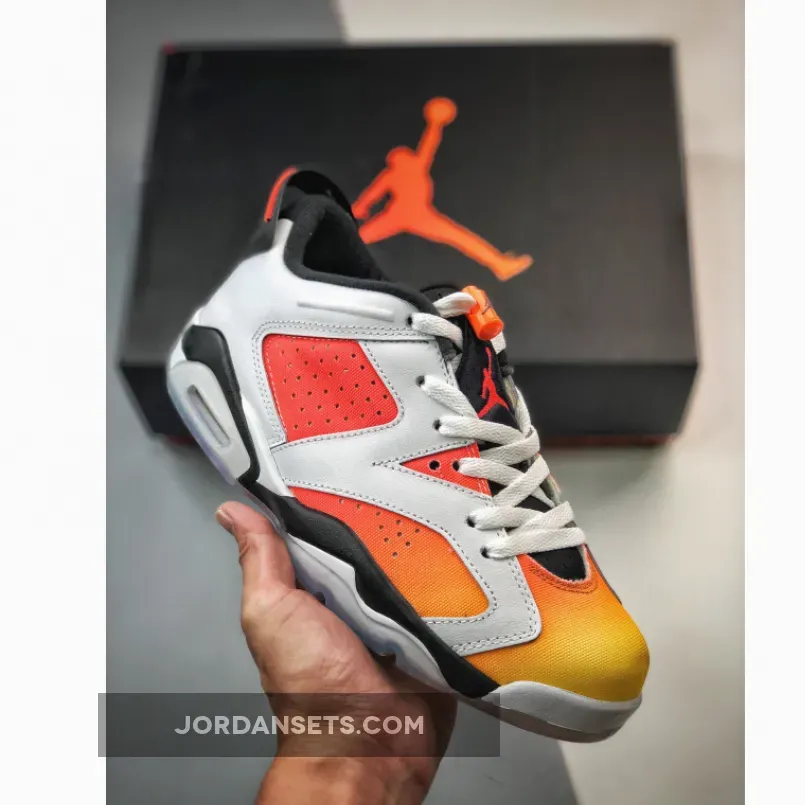 Air Jordan 6 Low Dongdan White/Black-Tour Yellow-Total Orang