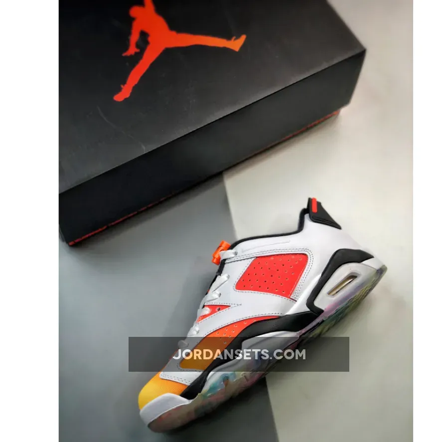 Air Jordan 6 Low Dongdan White/Black-Tour Yellow-Total Orang Air Jordan 6 Low Dongdan White/Black-Tour Yellow-Total Orang