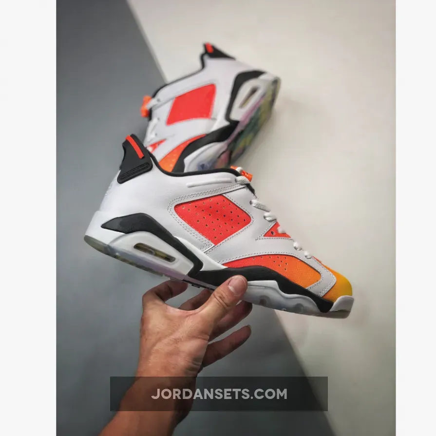 Air Jordan 6 Low Dongdan White/Black-Tour Yellow-Total Orang Air Jordan 6 Low Dongdan White/Black-Tour Yellow-Total Orang