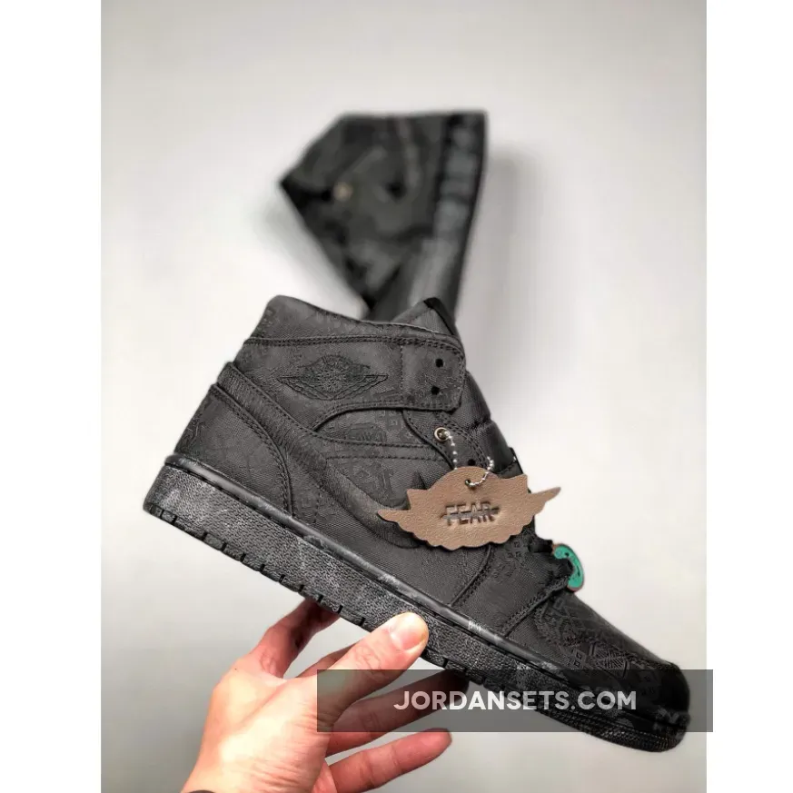 CLOT x Air Jordan 1 Mid "Fearless" Black CLOT x Air Jordan 1 Mid "Fearless" Black