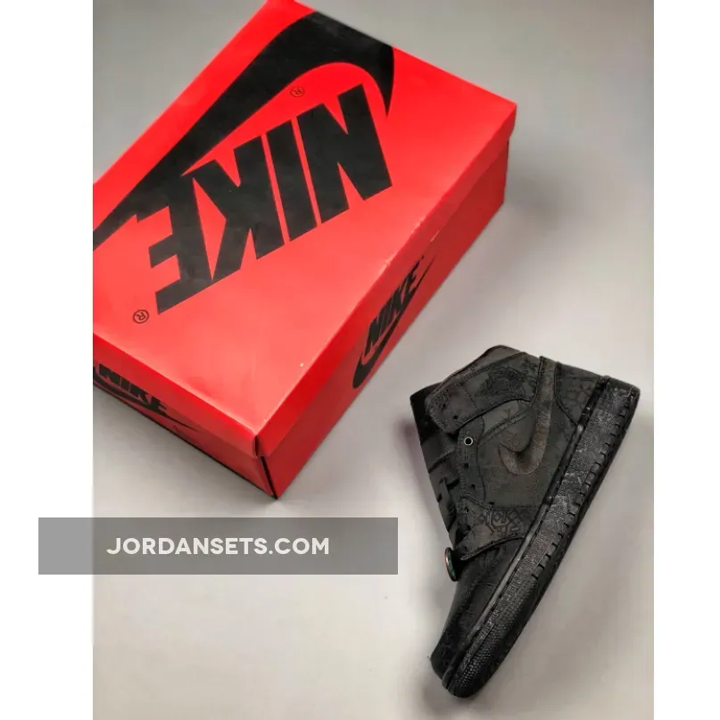 CLOT x Air Jordan 1 Mid "Fearless" Black CLOT x Air Jordan 1 Mid "Fearless" Black