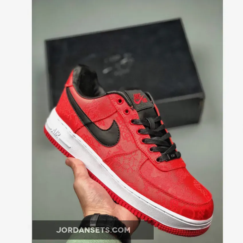 CLOT x Nike 1World Air Force 1 Supreme Red Black