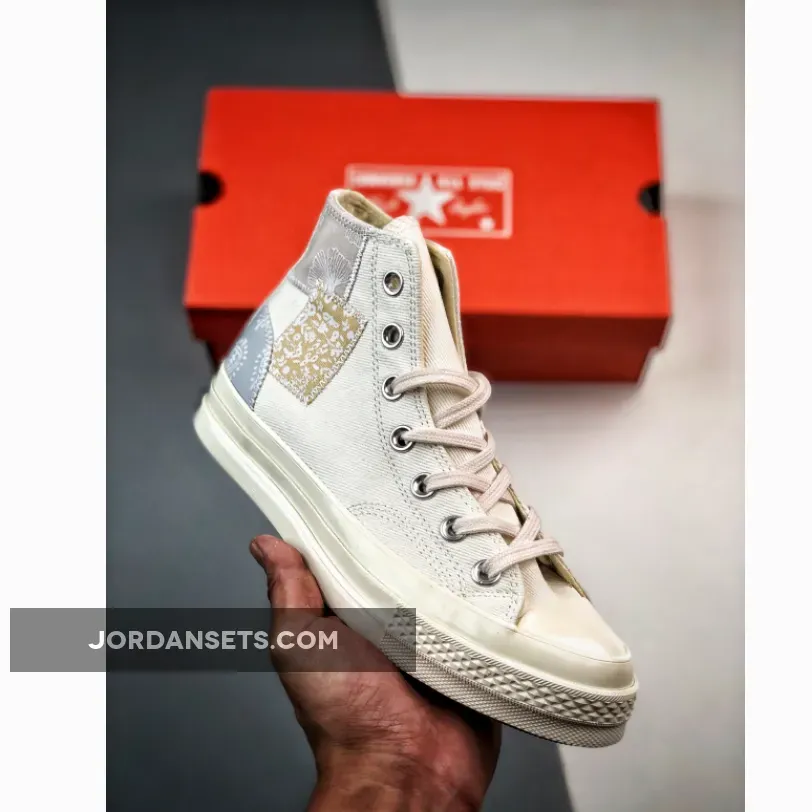 Converse Chuck 70 Denim Patchwork Cream