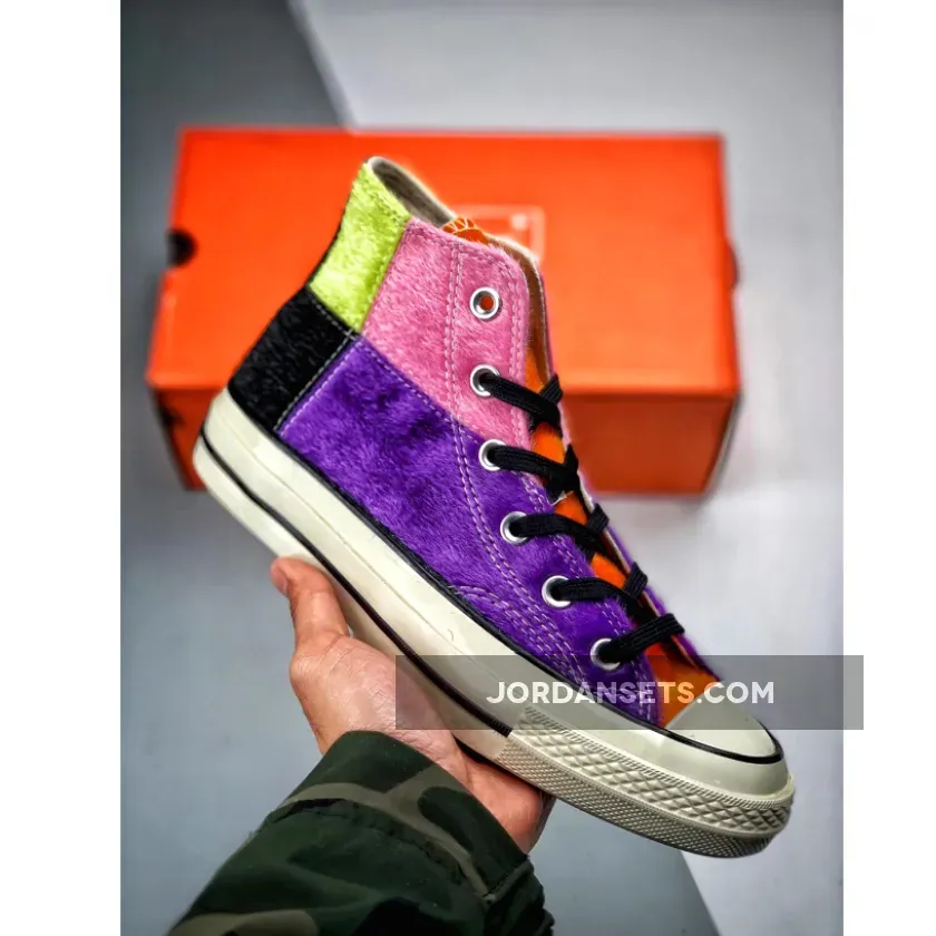Converse Chuck Taylor 70 Hi "Furry Multicolor" Lilac/Bubblegum-Egret
