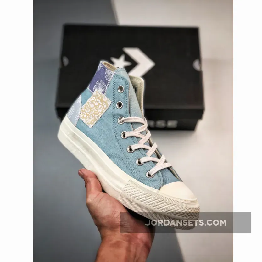 Converse Chuck Taylor All Star Lift Platform Denim Patchwork Blue
