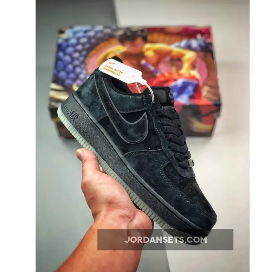 Glow in The Dark Nike Air Force 1 Low Black Suede