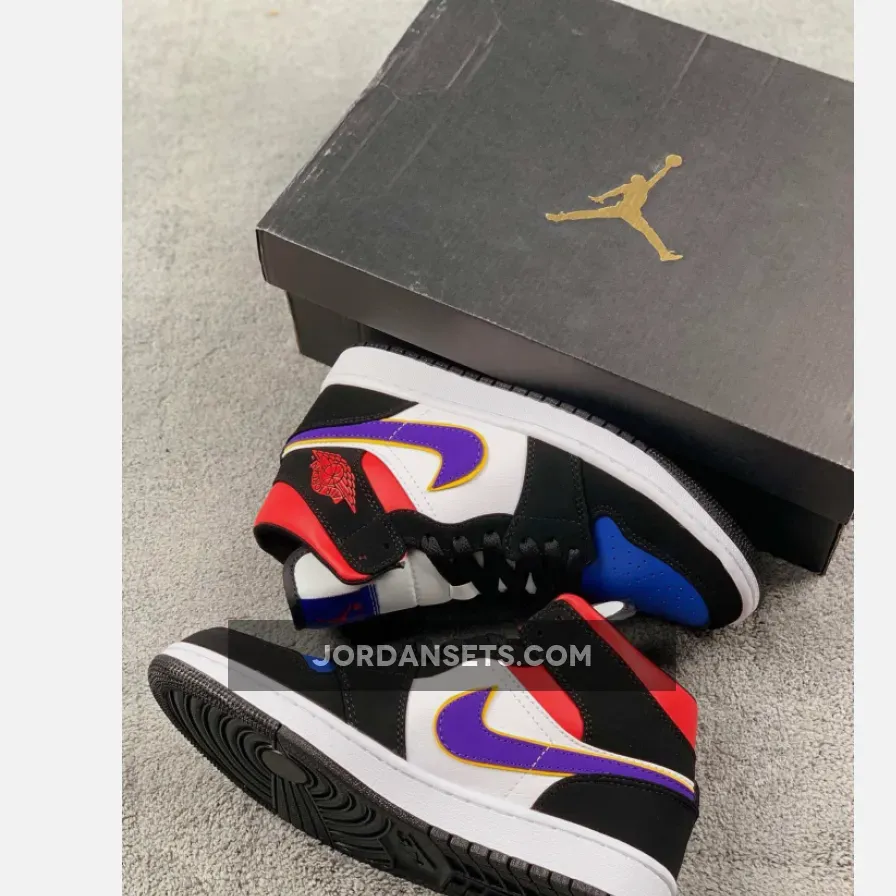 Jordan 1 Mid Purple White Red Jordan 1 Mid Purple White Red