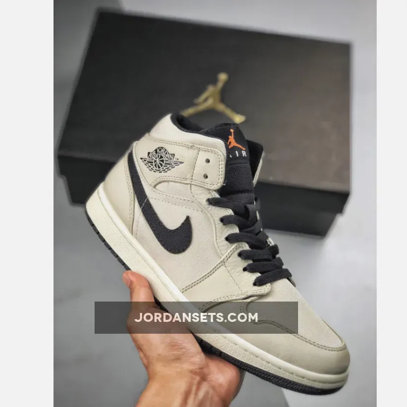Jordan 1 Mid SE Beige Black
