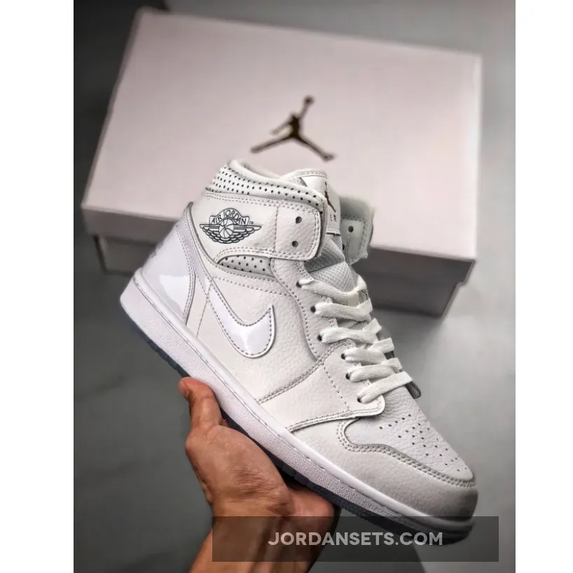 Jordan 1 Mid Unite Totale White For Womens