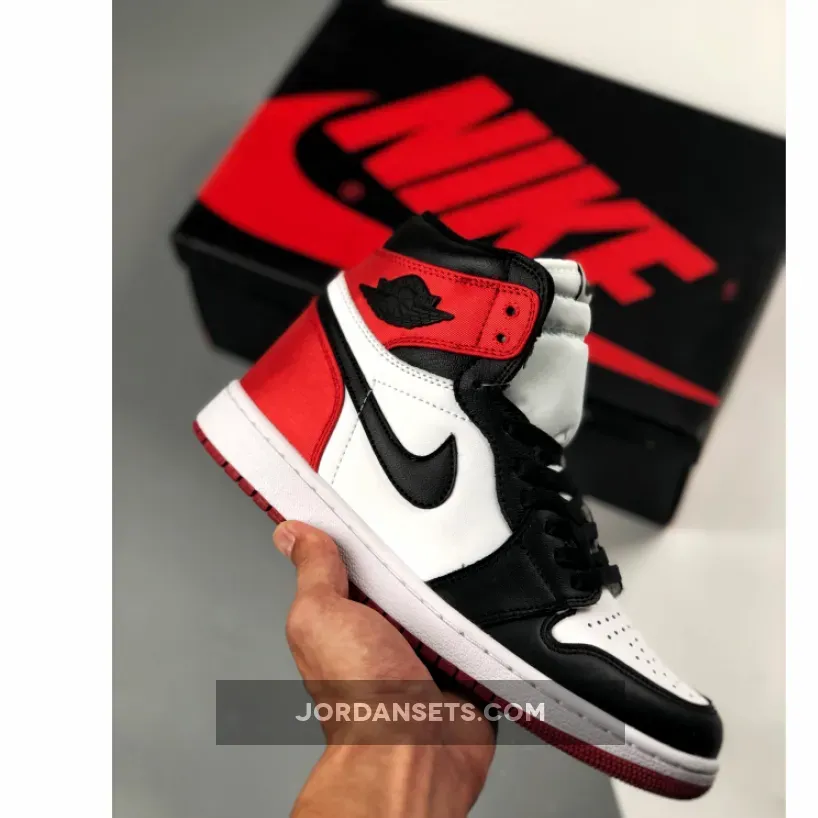 Jordan 1 Satin Black Toe Womens