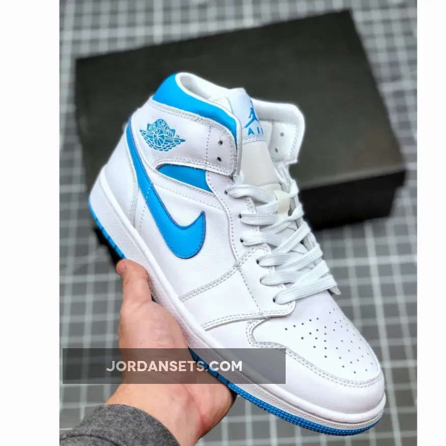 Jordan 1 White Carolina Blue For Womens