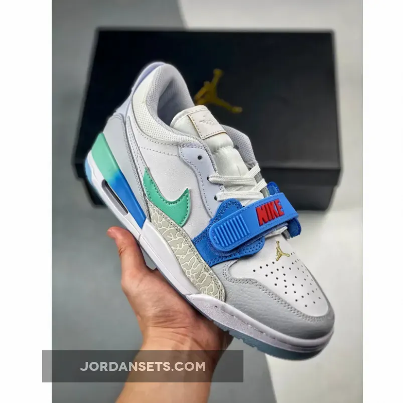 Jordan Legacy 312 Low White Aqua Red