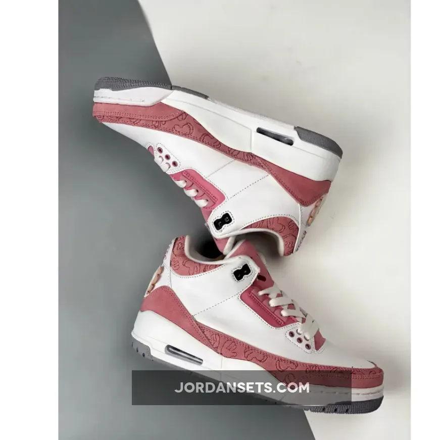 Kaws x Air Jordan 3 GS White Pink Kaws x Air Jordan 3 GS White Pink