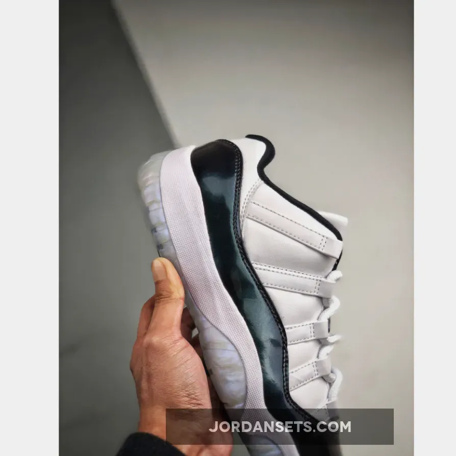 Men's Air Jordan 11 Retro Low "Easter" White/Emerald Rise-Black Men's Air Jordan 11 Retro Low "Easter" White/Emerald Rise-Black