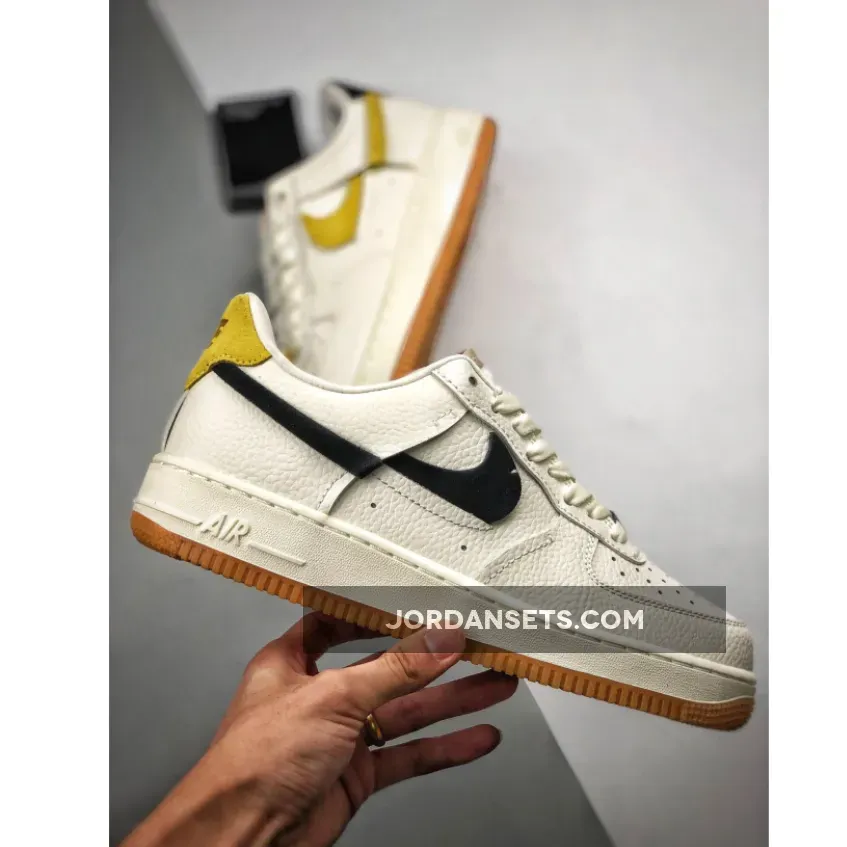 New Nike Air Force 1 Vandalized Sail/Black-Chrome Yellow-White