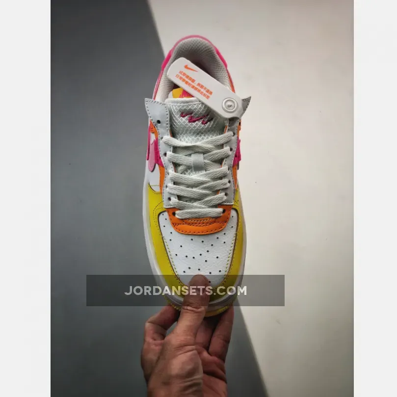Nike Air Force 1 Fontanka Yellow Pink For Womens Nike Air Force 1 Fontanka Yellow Pink For Womens