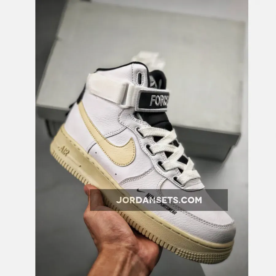 Nike Air Force 1 High Utility White/Light Cream-Black