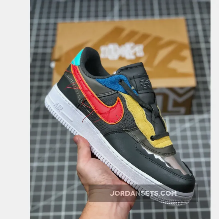Nike Air Force 1 Low "BHM" Blue/Yellow-Red-Green