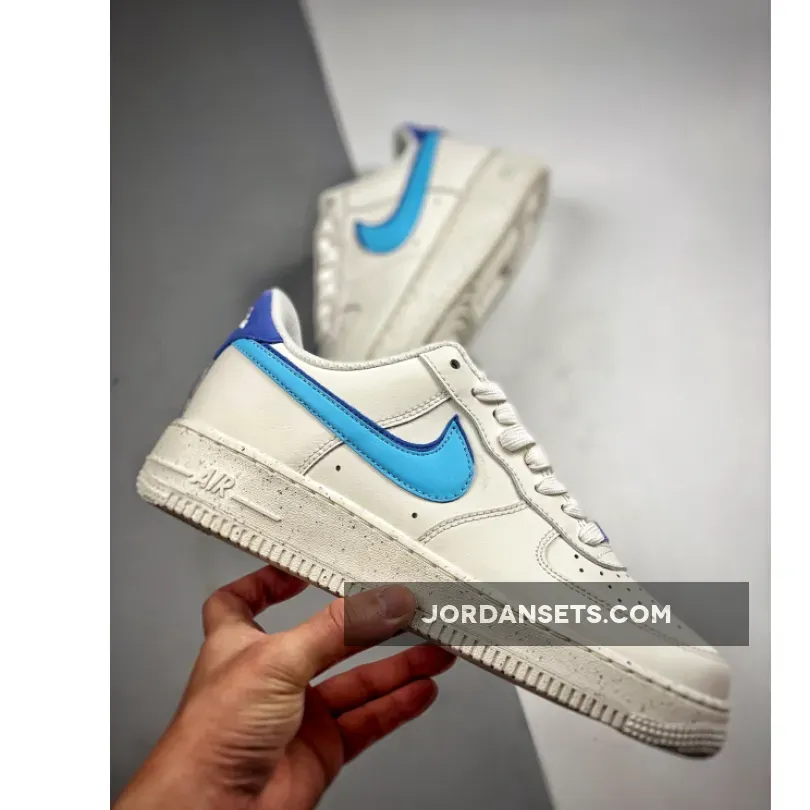 Nike Air Force 1 Low GS 82 Double Swoosh White Blue For Womens Nike Air Force 1 Low GS 82 Double Swoosh White Blue For Womens