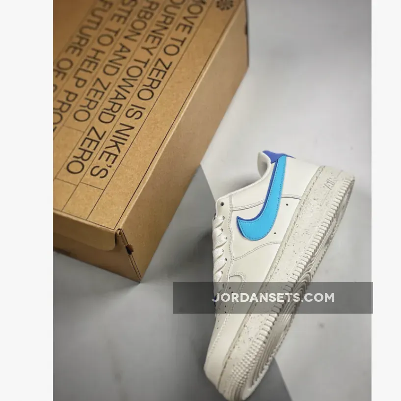Nike Air Force 1 Low GS 82 Double Swoosh White Blue For Womens Nike Air Force 1 Low GS 82 Double Swoosh White Blue For Womens