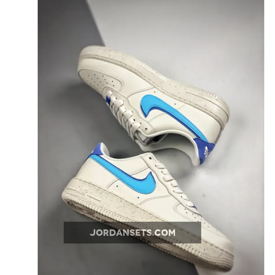 Nike Air Force 1 Low GS 82 Double Swoosh White Blue For Womens Nike Air Force 1 Low GS 82 Double Swoosh White Blue For Womens