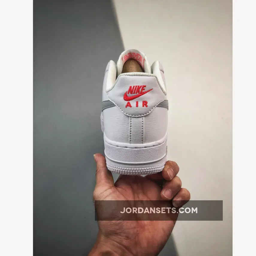 Nike Air Force 1 Low GS White Grey Crimson Nike Air Force 1 Low GS White Grey Crimson