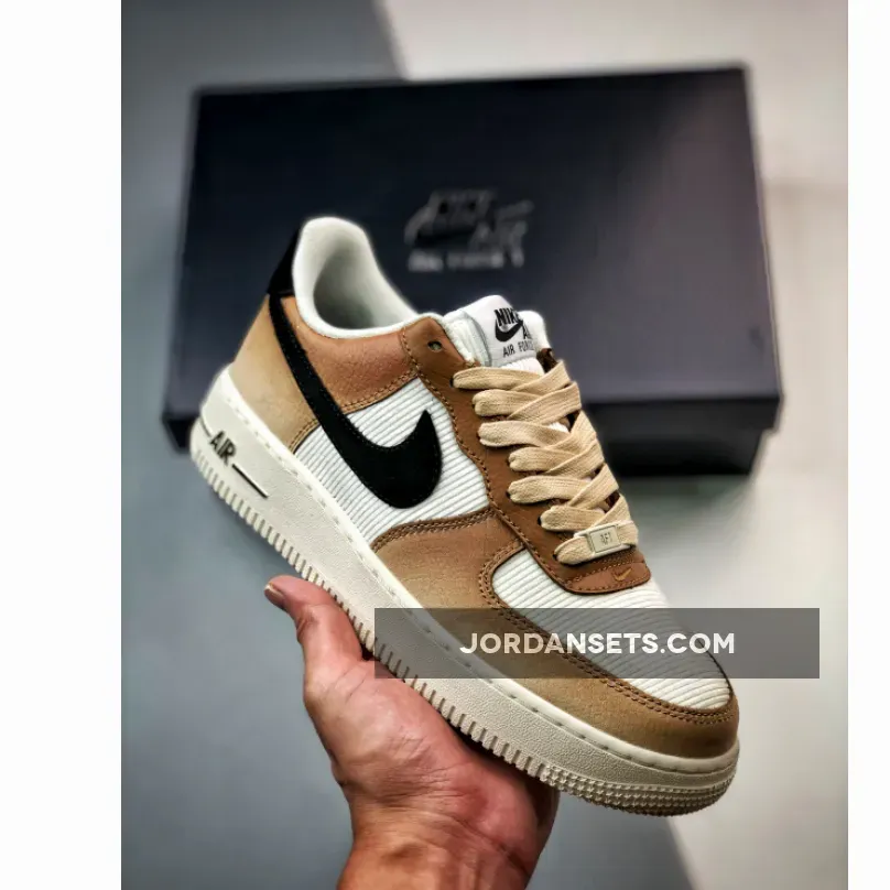 Nike Air Force 1 Low Mushroom White/Brown-Black