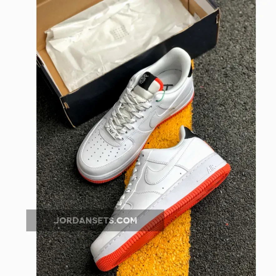 Nike Air Force 1 Low "NY v NY" White/Black-Orange Peel Nike Air Force 1 Low "NY v NY" White/Black-Orange Peel