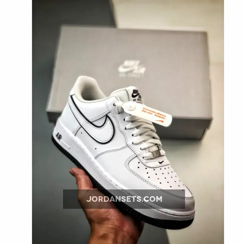 Nike Air Force 1 Low Outline Swoosh White Black