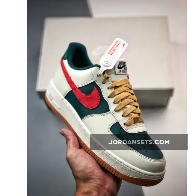 Nike Air Force 1 Low Sail Green Red