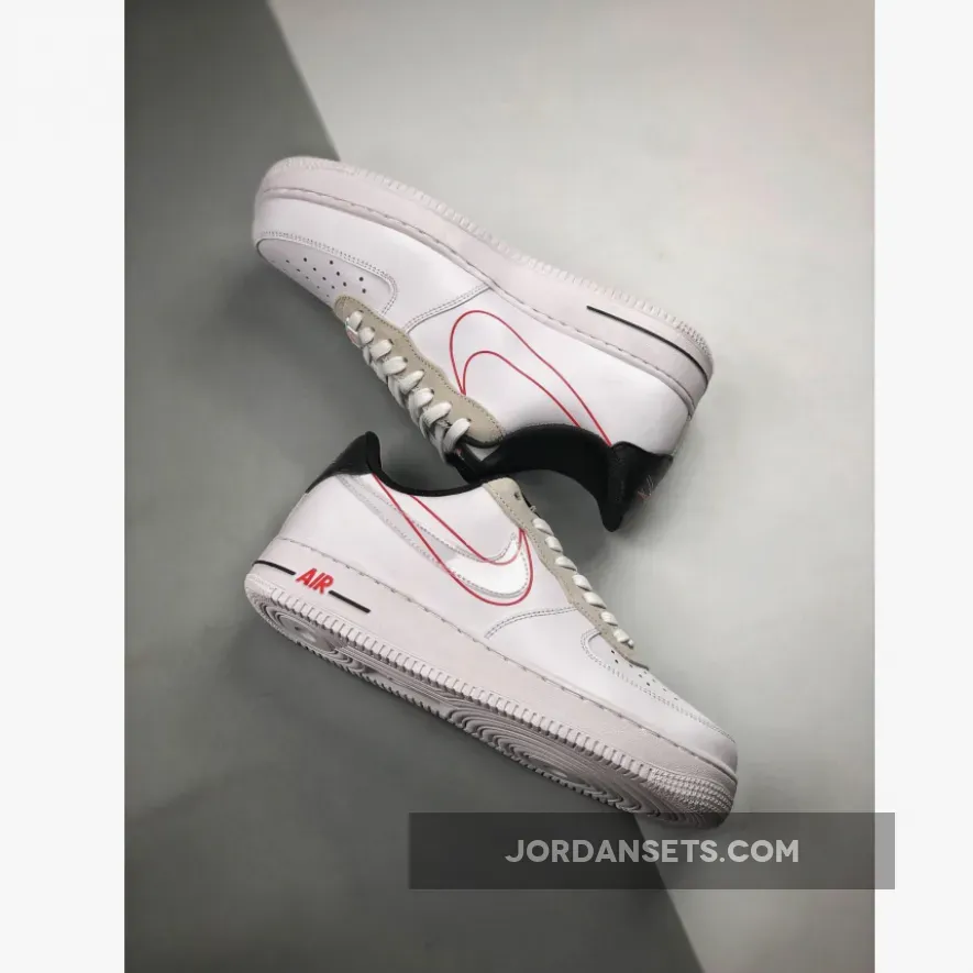 Nike Air Force 1 Low "Script Swoosh" White/Black-University Red Nike Air Force 1 Low "Script Swoosh" White/Black-University Red
