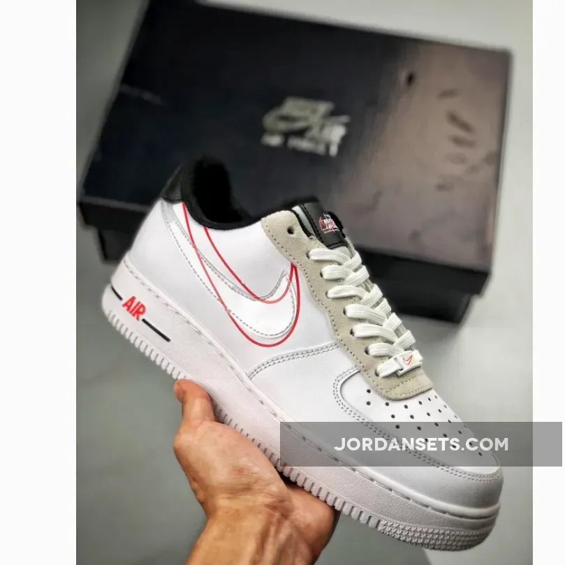 Nike Air Force 1 Low "Script Swoosh" White/Black-University Red Nike Air Force 1 Low "Script Swoosh" White/Black-University Red