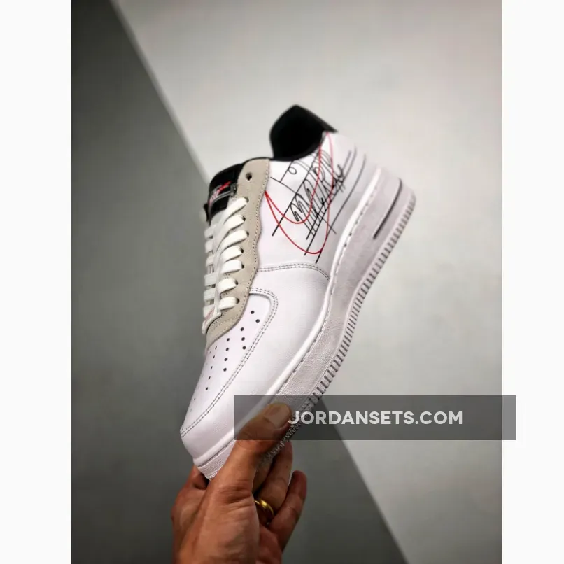 Nike Air Force 1 Low "Script Swoosh" White/Black-University Red Nike Air Force 1 Low "Script Swoosh" White/Black-University Red