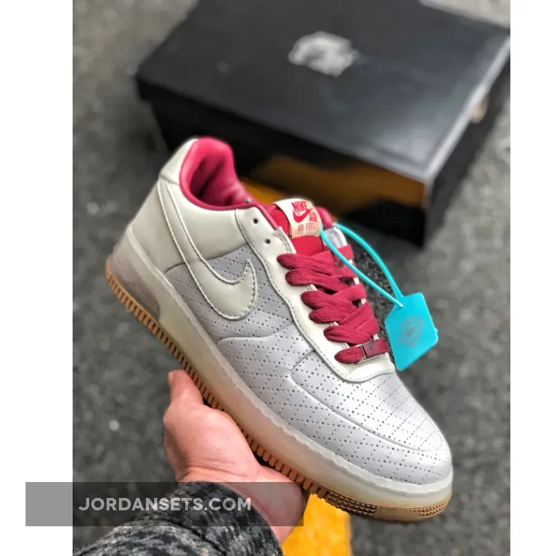 Nike Air Force 1 Low ‘Supreme Max Air’ Neutral Grey/Team Red-White