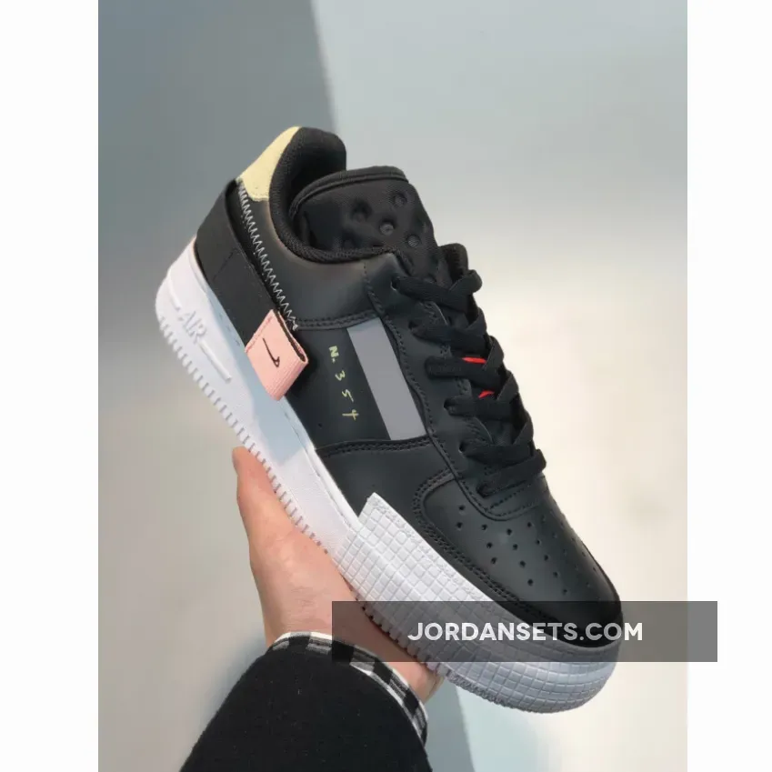 Nike Air Force 1 Low Type Black / Zinnia Pink