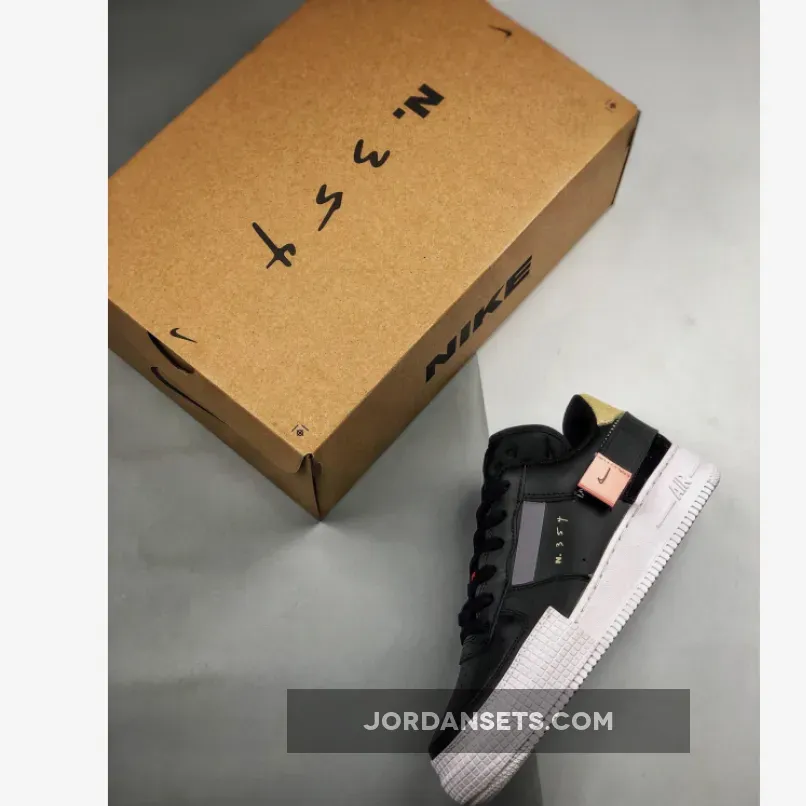 Nike Air Force 1 Low Type Black / Zinnia Pink Nike Air Force 1 Low Type Black / Zinnia Pink