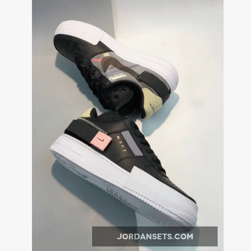 Nike Air Force 1 Low Type Black / Zinnia Pink Nike Air Force 1 Low Type Black / Zinnia Pink