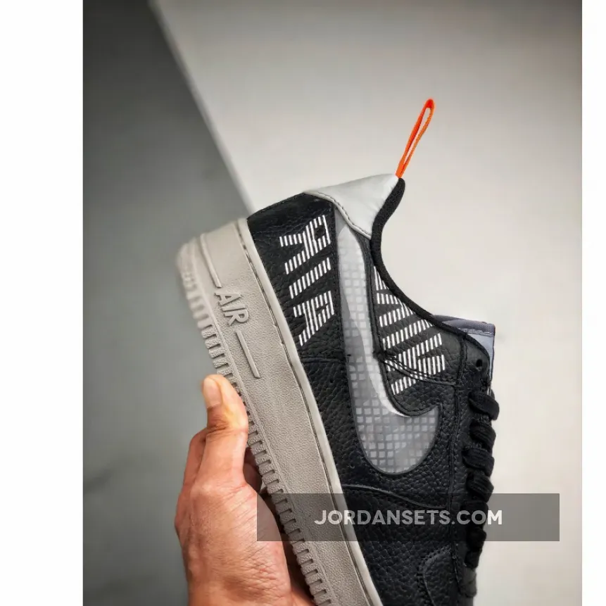 Nike Air Force 1 Low "Under Construction" Black Grey Nike Air Force 1 Low "Under Construction" Black Grey