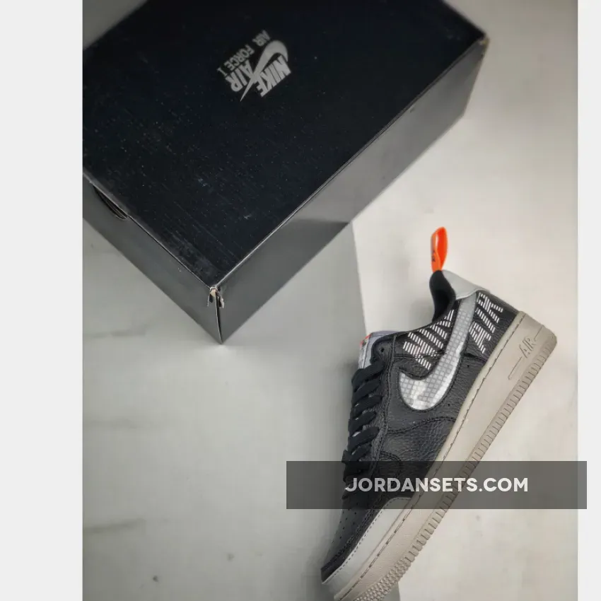Nike Air Force 1 Low "Under Construction" Black Grey Nike Air Force 1 Low "Under Construction" Black Grey