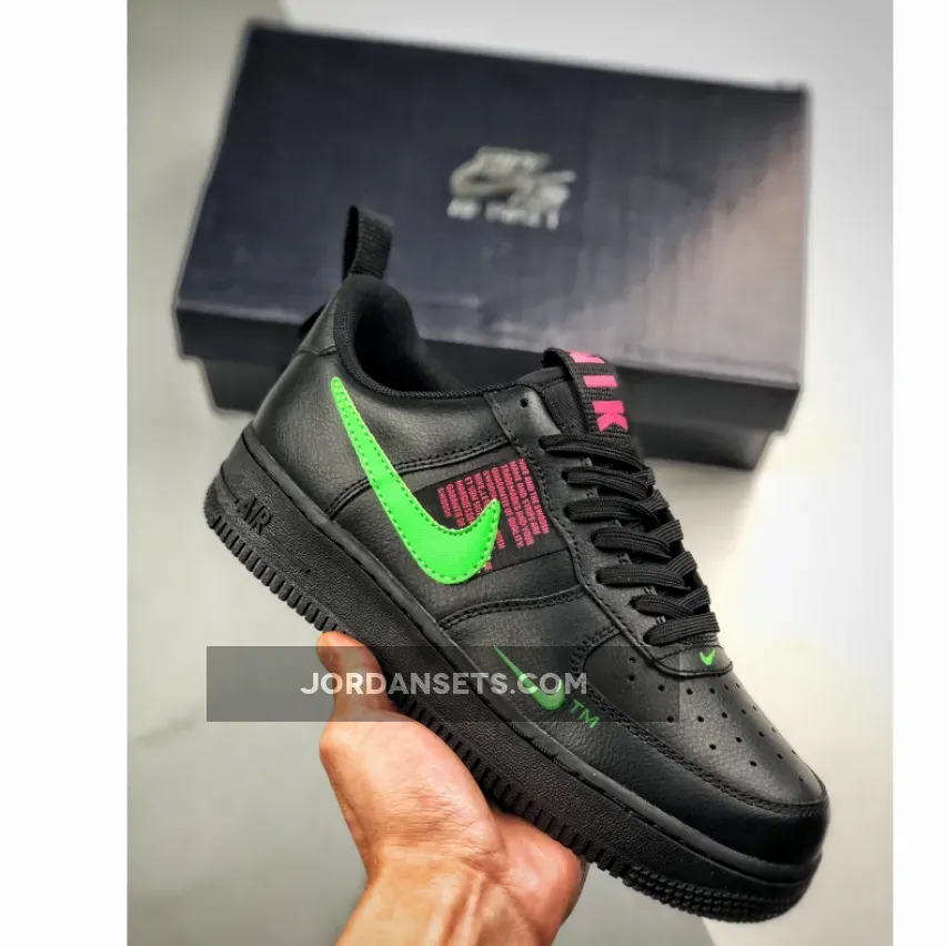 Nike Air Force 1 LV8 UL Black/Hyper Pink-Scream Green