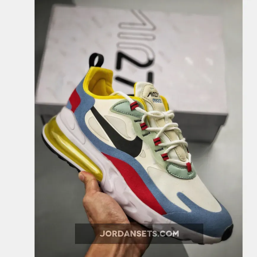 Nike Air Max 270 React "Bauhaus" Light Blue/University Red Nike Air Max 270 React "Bauhaus" Light Blue/University Red