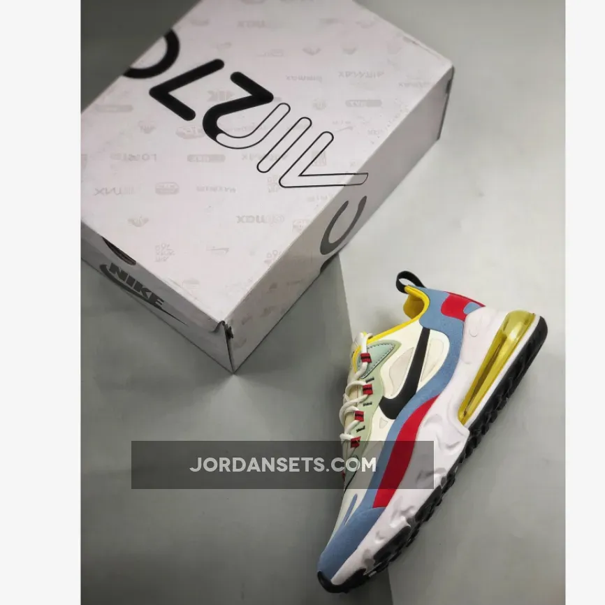 Nike Air Max 270 React "Bauhaus" Light Blue/University Red Nike Air Max 270 React "Bauhaus" Light Blue/University Red