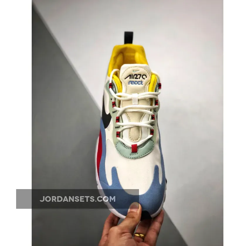 Nike Air Max 270 React "Bauhaus" Light Blue/University Red Nike Air Max 270 React "Bauhaus" Light Blue/University Red