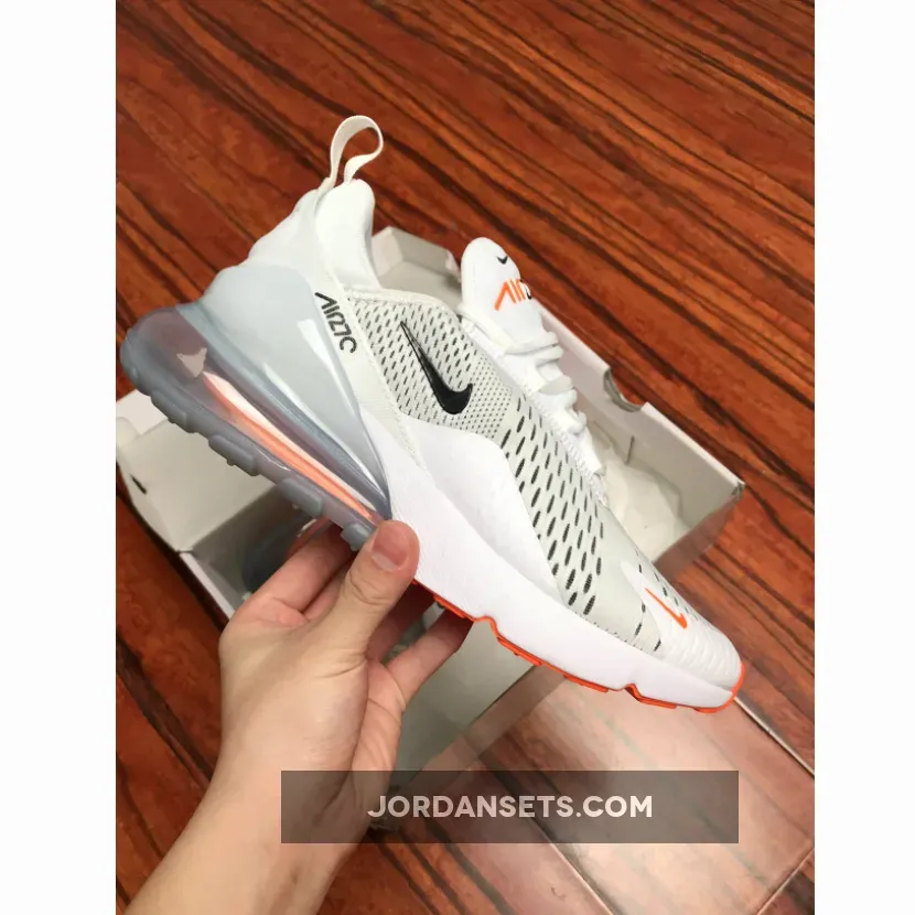 Nike Air Max 270 White Black Total Orange