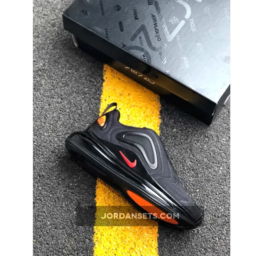 Nike Air Max 720 Black/Hyper Crimson-Red