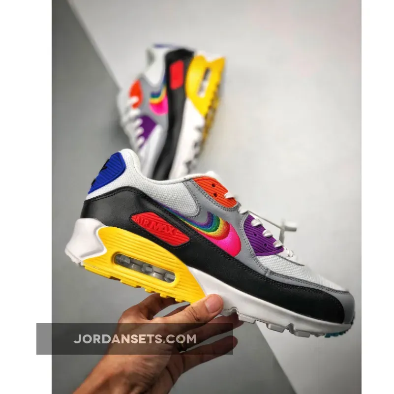 Nike Air Max 90 "Be True" White/Multi Color-Black