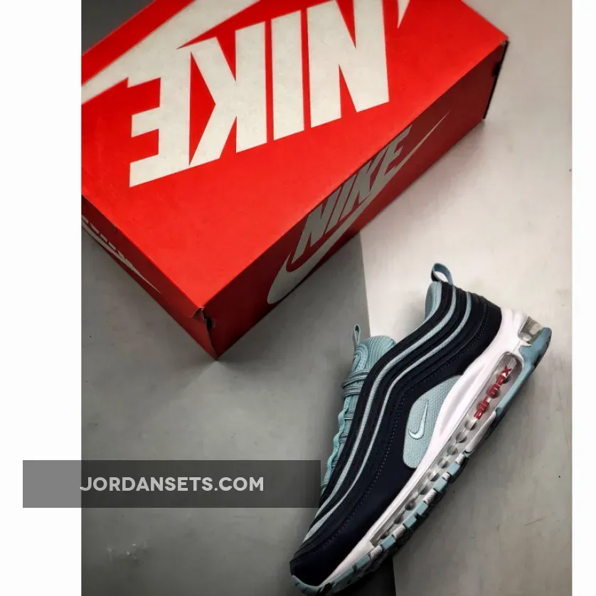 Nike Air Max 97 Dark Obsidian/Ocean Bliss-University Red Nike Air Max 97 Dark Obsidian/Ocean Bliss-University Red