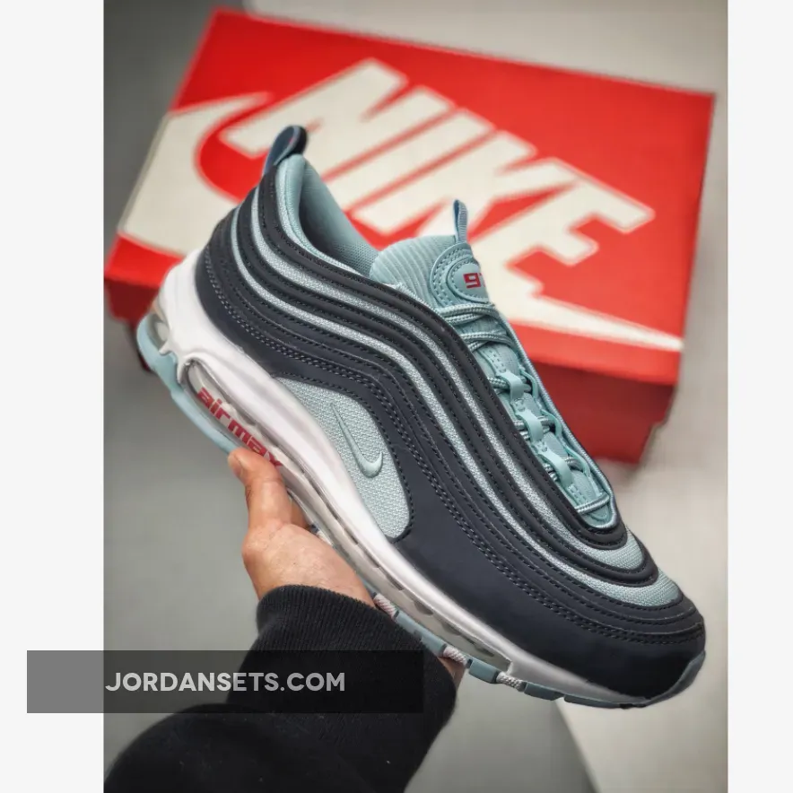 Nike Air Max 97 Dark Obsidian/Ocean Bliss-University Red Nike Air Max 97 Dark Obsidian/Ocean Bliss-University Red