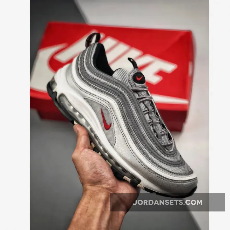 Nike Air Max 97 OG ‘Silver Bullet’ Metallic Silver/Varsity Red